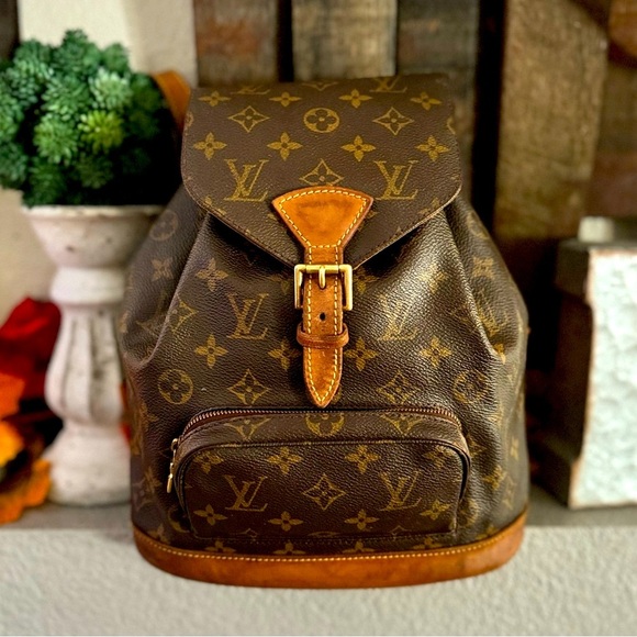 LOUIS VUITTON MONTSOURIS MM BACKPACK BAG PURSE MONOGRAM - Picture 1 of 17